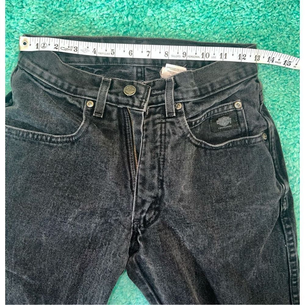 HARLEY DAVIDSON Classic vintage black denim jeans size 28 ladies clothing - Picture 7 of 9